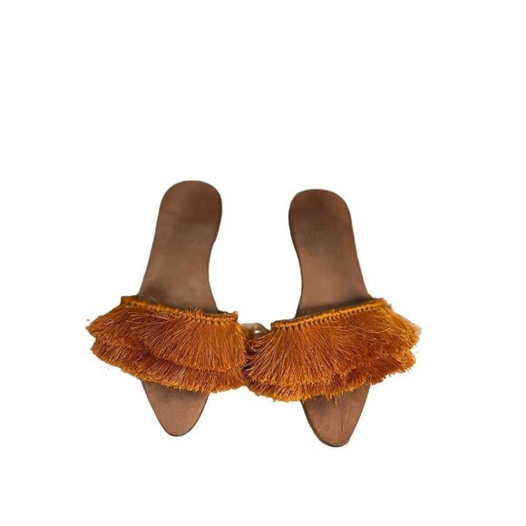 Calo x ByJAMES Women's Size 7 Silk Tassel Slipper Sandals - Picture 5 of 7